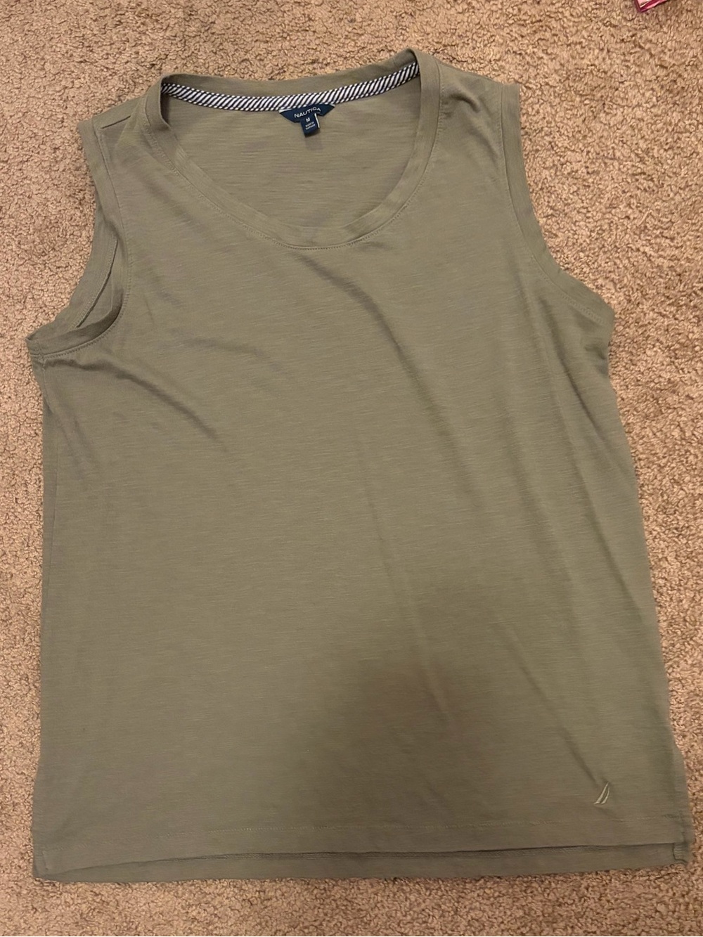 Nautica Olive Green Sleeveless Tank Top
